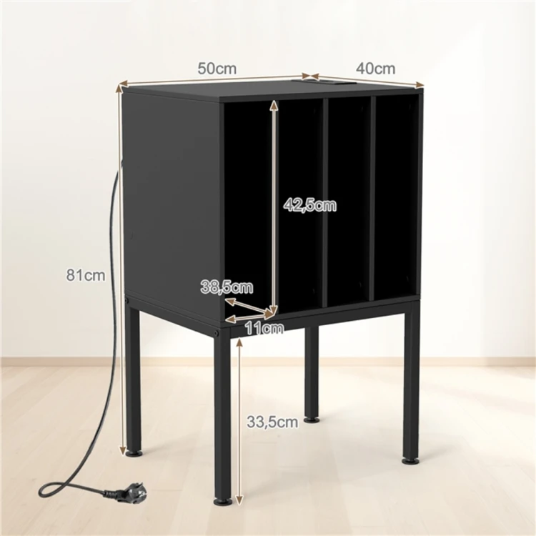 Szafka na gramofon z wbudowaną stacją ładującą