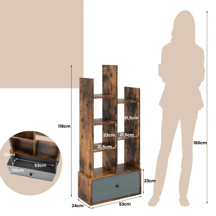 Nowoczesny regał z szufladą