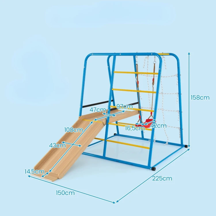Plac zabaw dla dzieci z huśtawką i zjeżdżalnią