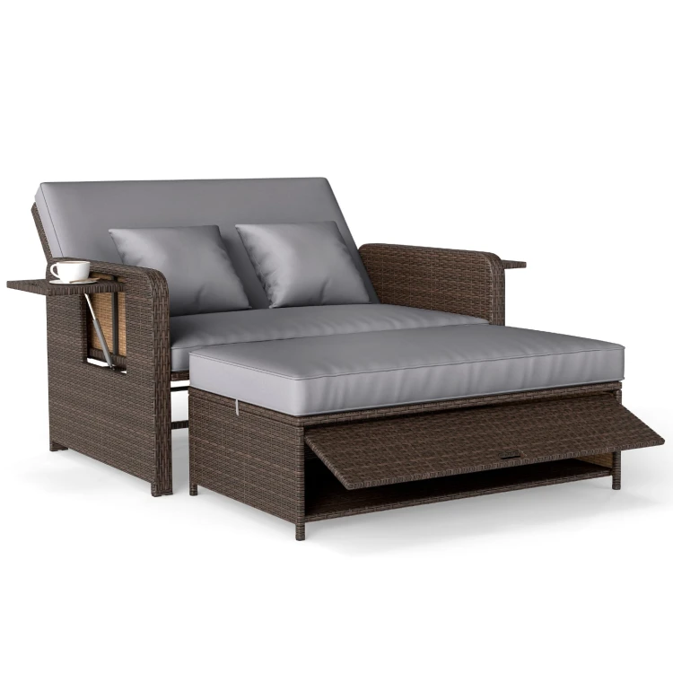 Sofa ogrodowa z regulowanym oparciem