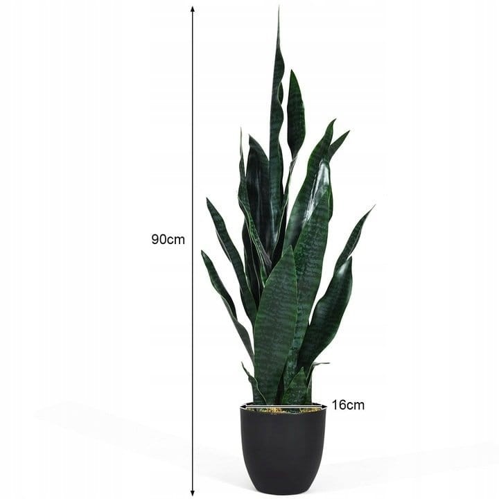 Sztuczna roślina ozdobna sansewieria w donicy 90cm