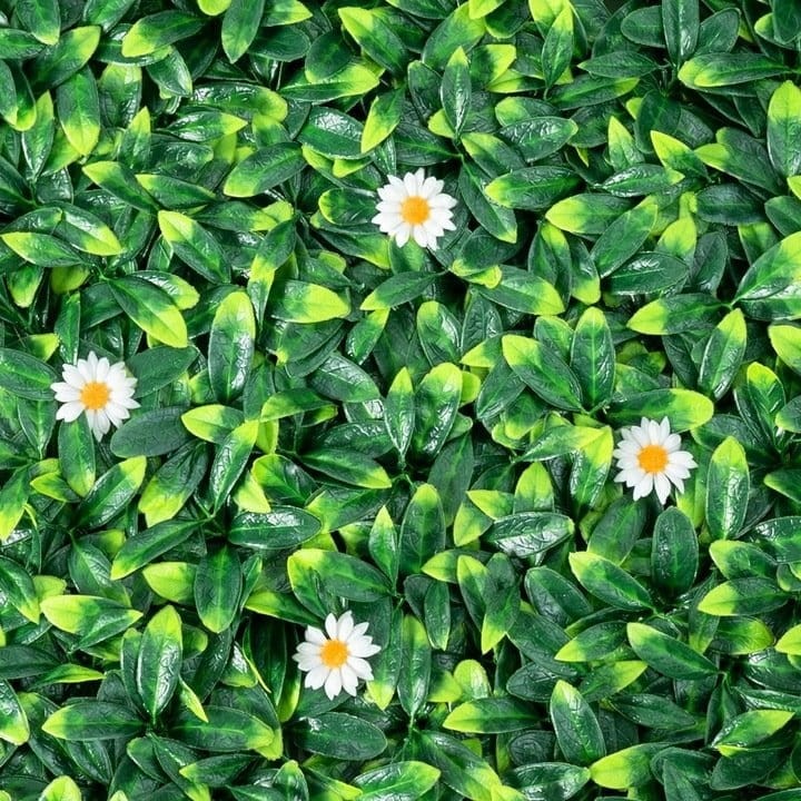 Sztuczny żywopłot ze stokrotkami - 12 paneli