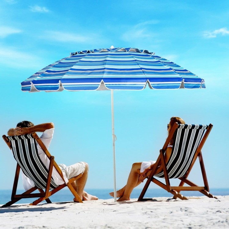 Parasol plażowy regulowany z ochroną UPF 50+ 2,2 x 2,45 m