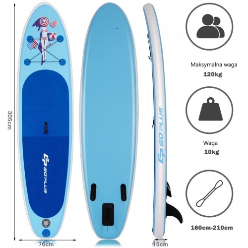 Pompowana deska SUP do wiosłowania stand up 305 cm