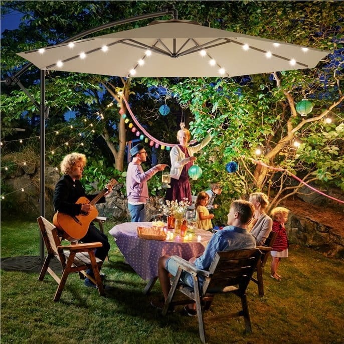 Parasol ogrodowy na balkon taras z wysięgnikiem 300 cm