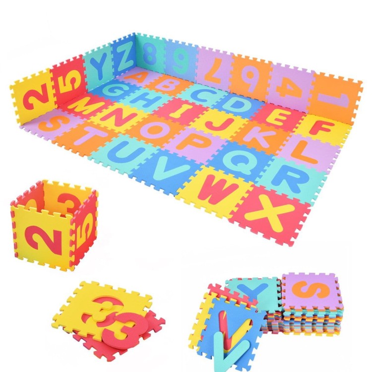 Duża piankowa mata edukacyjna puzzle