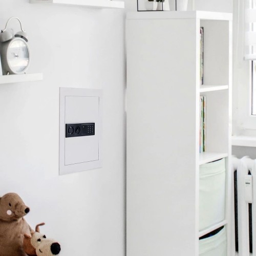 Sejf ścienny elektroniczny ze stali na szyfr i klucz