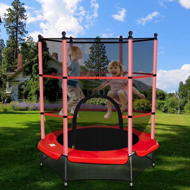 Trampolina dla dzieci z siatką i klapą 140cm