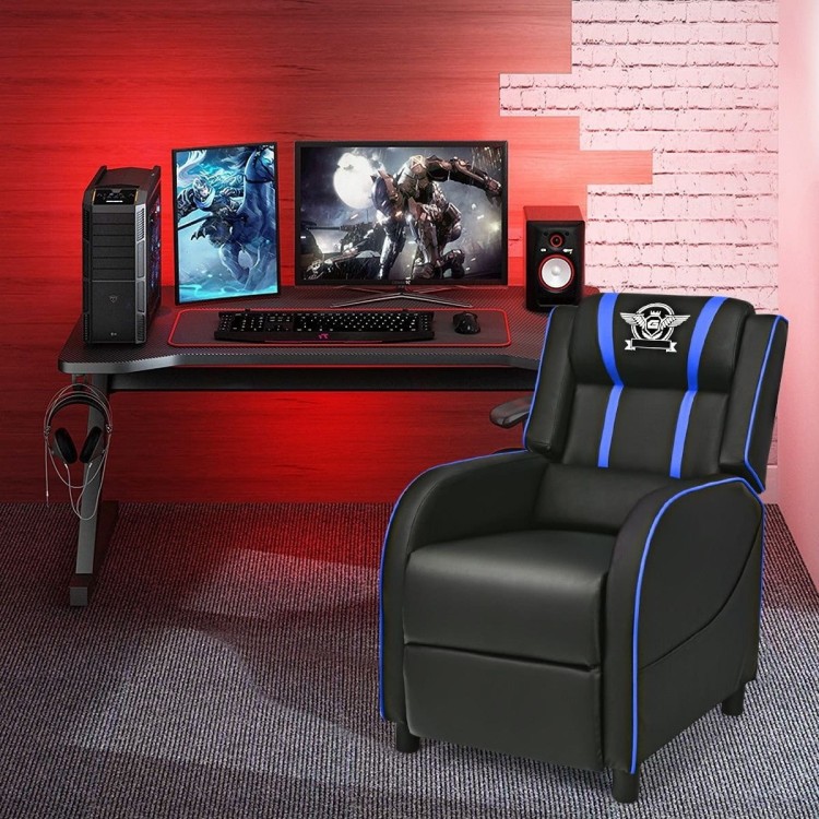 Fotel gamingowy recliner z poduszką lędźwiową