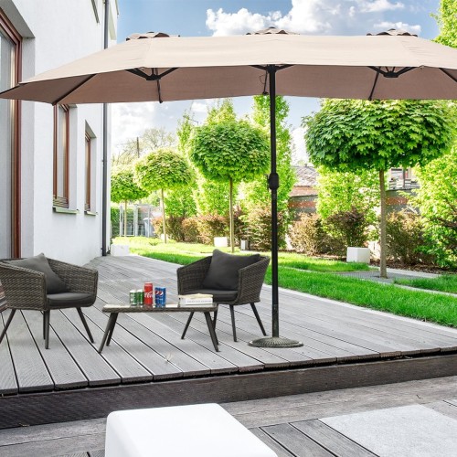 Podwójny parasol ogrodowy na taras 460 cm