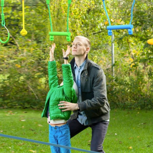 Domowy park linowy tor przeszkód - zestaw elementów dla 3 dzieci