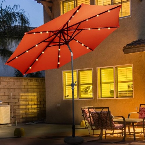 Parasol ogrodowy z solarnymi diodami led 300 cm