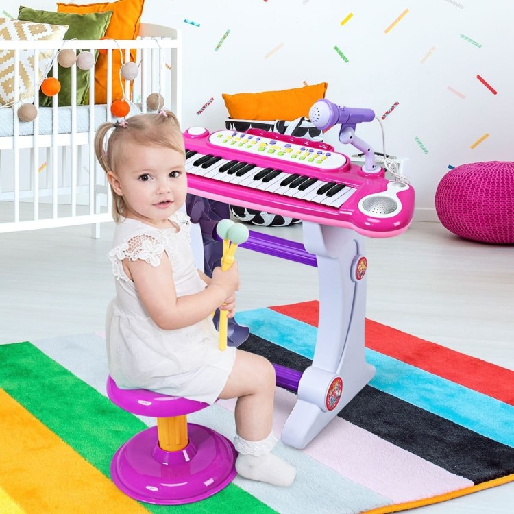 Pianino dla dzieci od 3 lat z mikrofonem i muzyką