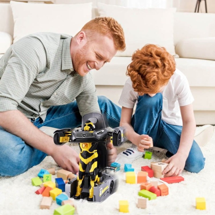 Zdalnie sterowany robot transformujący się w samochód sportowy