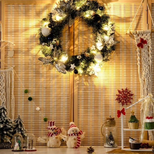 Girlanda świąteczna - wieniec sosnowy 50 cm z 30 lampek LED