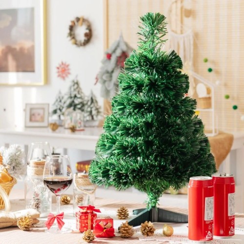 Sztuczna mini choinka świąteczna 60 cm z oświetleniem 5 kolorów