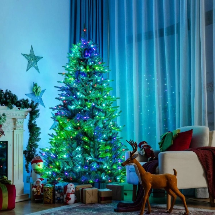 Sztuczna choinka 180 cm z lampkami LED sterowanymi aplikacją
