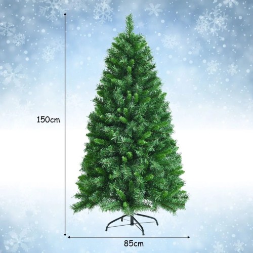 Sztuczna choinka zielona 150 cm z metalowym stojakiem