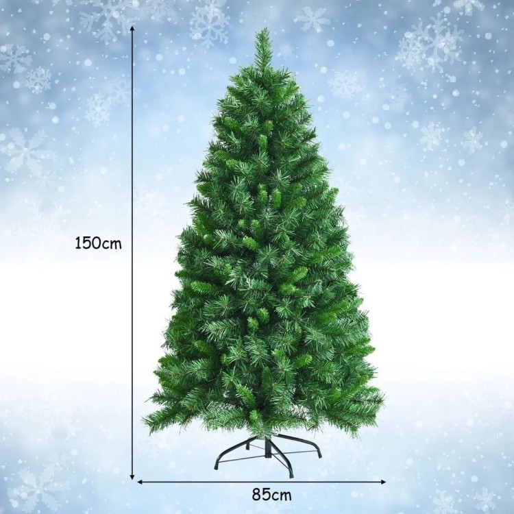 Sztuczna choinka zielona 150 cm z metalowym stojakiem