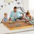 Drewniana tablica na puzzle z 4 szufladkami 80 x 65 cm