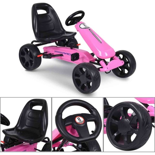 Gokart na pedały auto dla dzieci solidne koła EVA