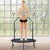 Składana mini trampolina fitness z regulowaną wysokością i 2 opaskami