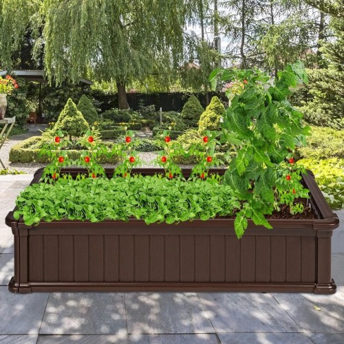Prostokątna skrzynia ogrodowa HDPE 122 x 60 x 30 cm