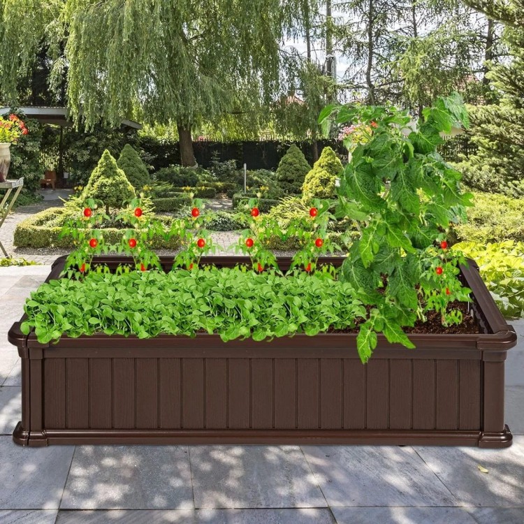 Prostokątna skrzynia ogrodowa HDPE 122 x 60 x 30 cm
