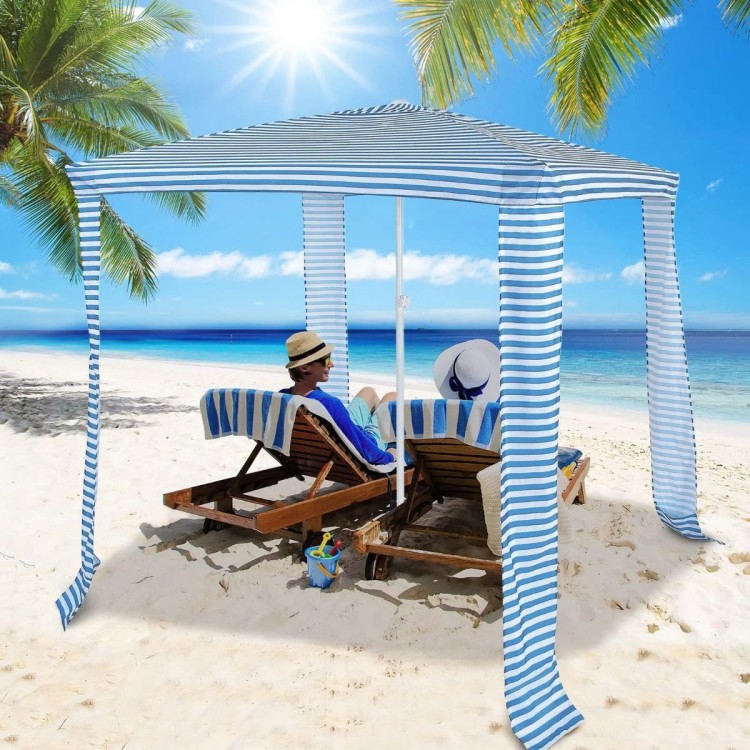 Składany domek plażowy namiot z zadaszeniem 202 x 202 cm
