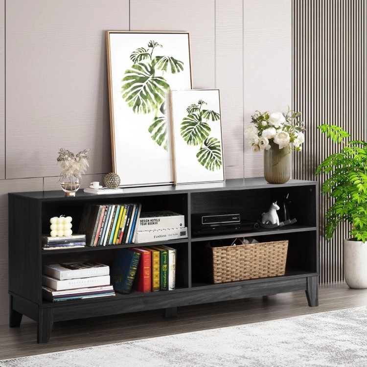 Drewniana szafka RTV z półkami 147 x 40 x 61 cm