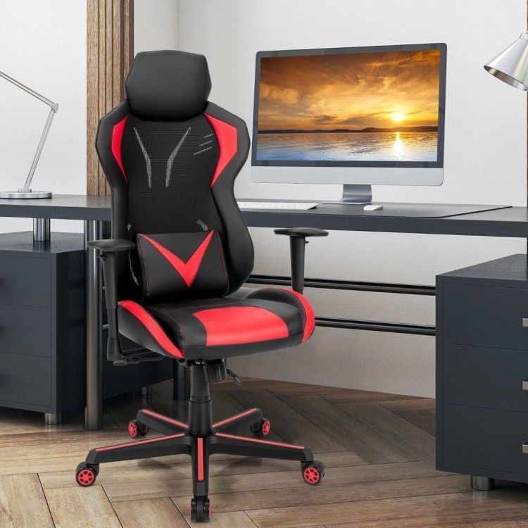 Ergonomiczne krzesło gamingowe Czerwono-czarne