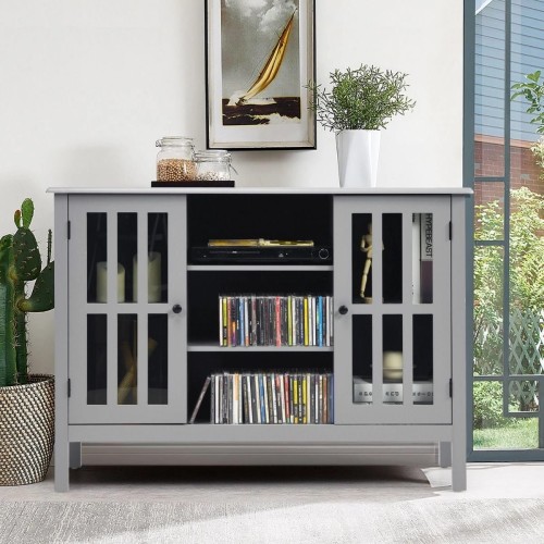Drewniana szafka pod TV 109 x 39,5 x 77 cm