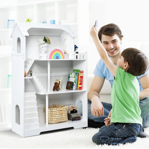 Drewniany domek regał 2w1 116 cm