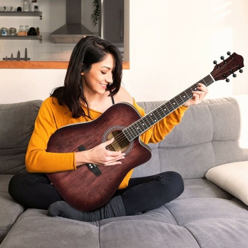 Gitara akustyczna z 9-częśćiowym zestawem akcesoriów
