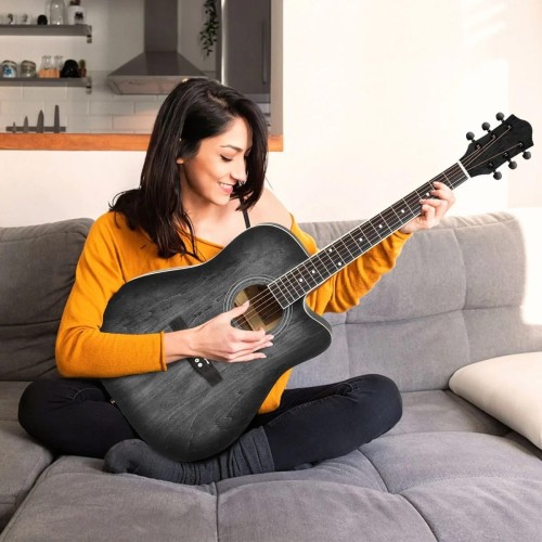 Gitara akustyczna z 9-częśćiowym zestawem akcesoriów