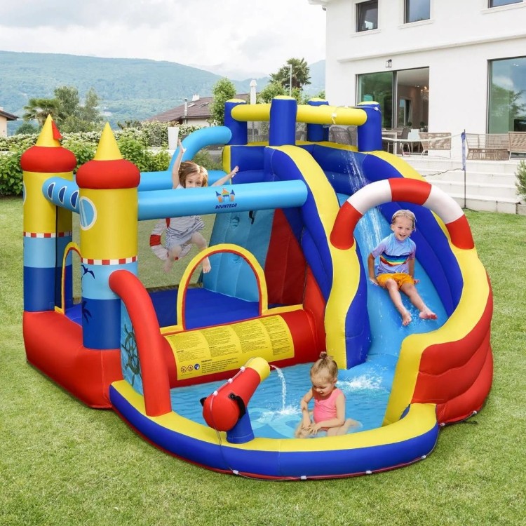 Dmuchany plac zabaw 6w1 dla dzieci z kompresorem 360 x 290 x 200 cm