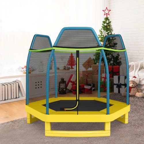 Trampolina dla dzieci z siatką bezpieczeństwa