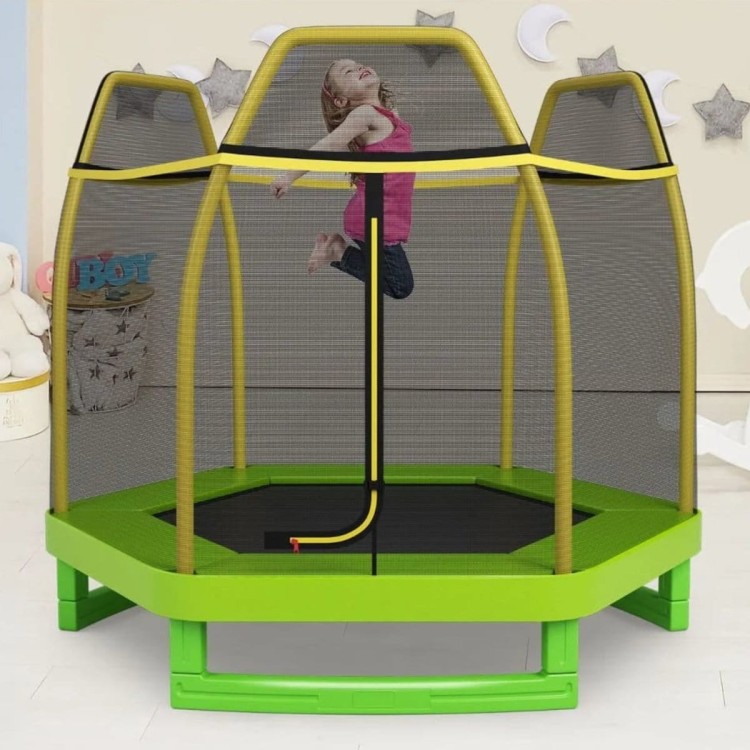 Trampolina dla dzieci z siatką bezpieczeństwa