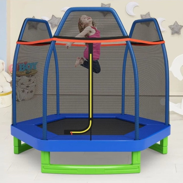 Trampolina dla dzieci z siatką bezpieczeństwa
