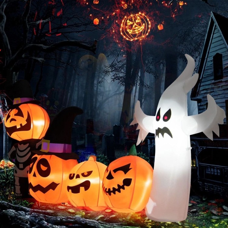 Dekoracja Halloween Nadmuchiwane szkielety-dynie 226 x 45 x 130 cm