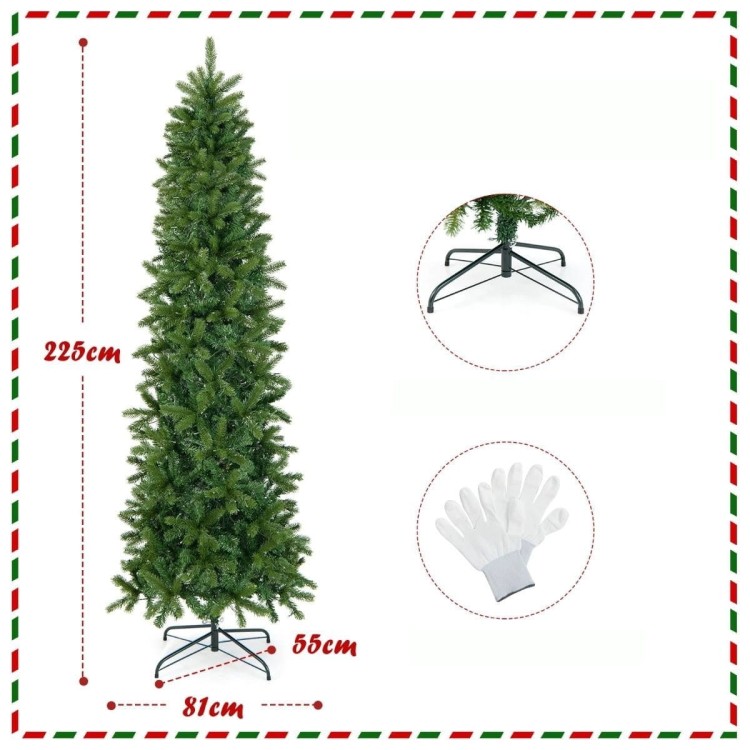Choinka świąteczna z lampkami LED 225 cm