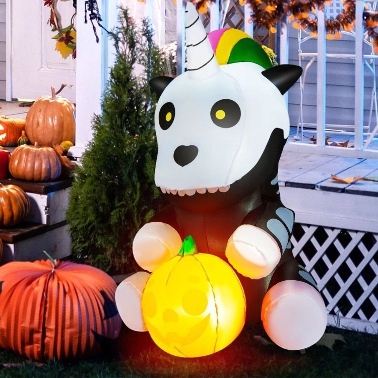 Dekoracja Halloween nadmuchiwany szkielet jednorożca