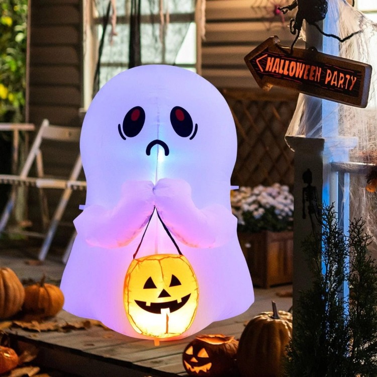 Dekoracja Halloween Dmuchany duch z dynią