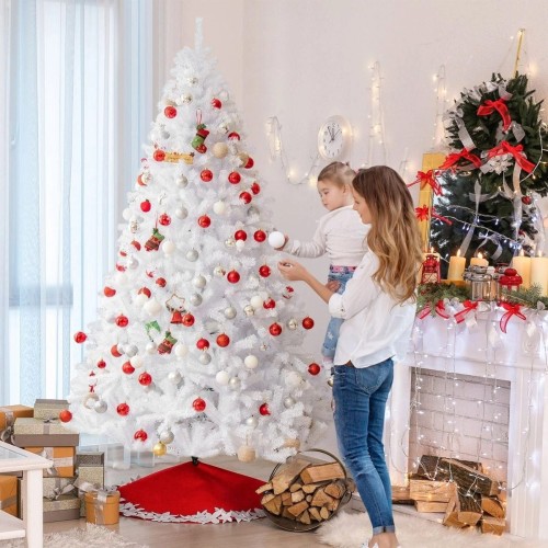 Ośnieżona choinka z metalową podstawą 225 cm