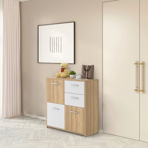 Komoda z 2 szafkami i 3 szufladami 77 x 28,5 x 77,5 cm