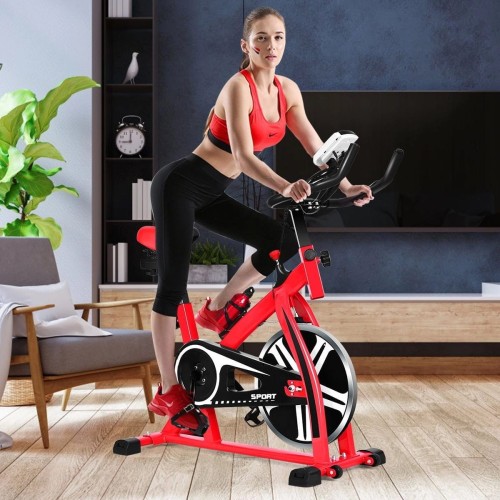 Rower stacjonarny z kołem zamachowym 8 kg i cichym napędem pasowym