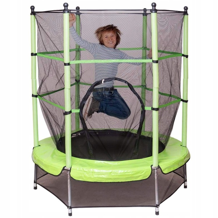 Trampolina dla dzieci z siatką i klapą 140 cm