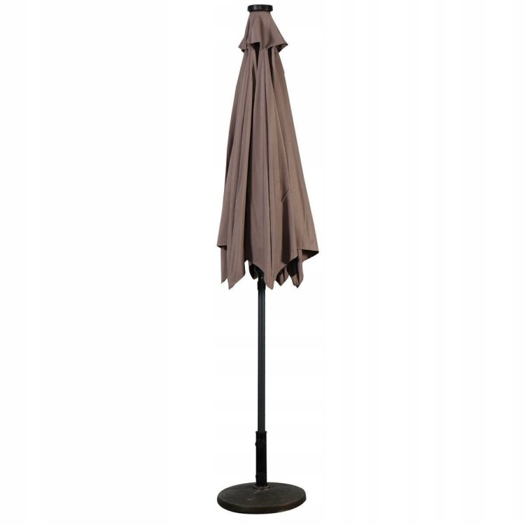 Parasol ogrodowy z diodami solarnymi led 300 cm