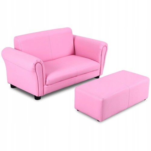 Mini sofa dziecięca z podnóżkiem