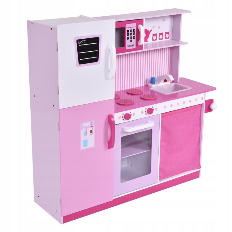 Drewniana kuchnia dla dzieci zestaw z akcesoriami
